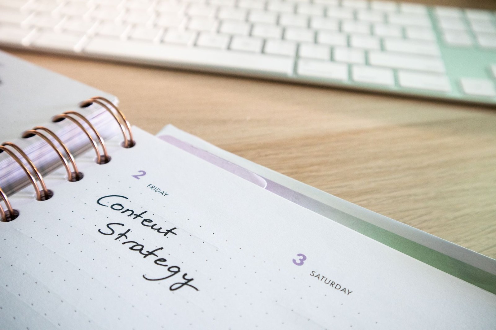 Weekly planner with a content strategy entry for scheduling trial reels