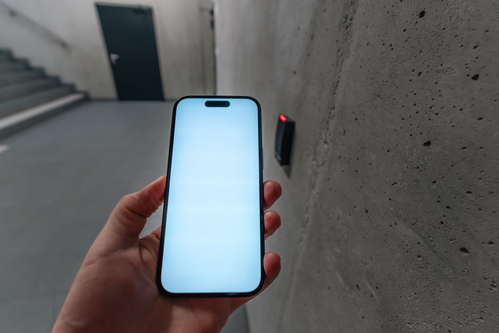 Tapping a phone to an NFC reader to trigger an automation