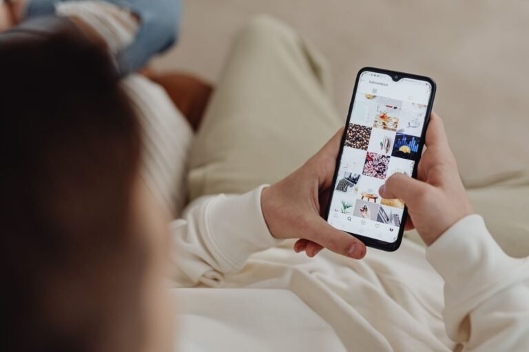 A moment of doubt before sharing a photo on a phone