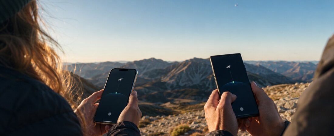 Compatible iPhone and Android phones connecting to Starlink Direct to Cell