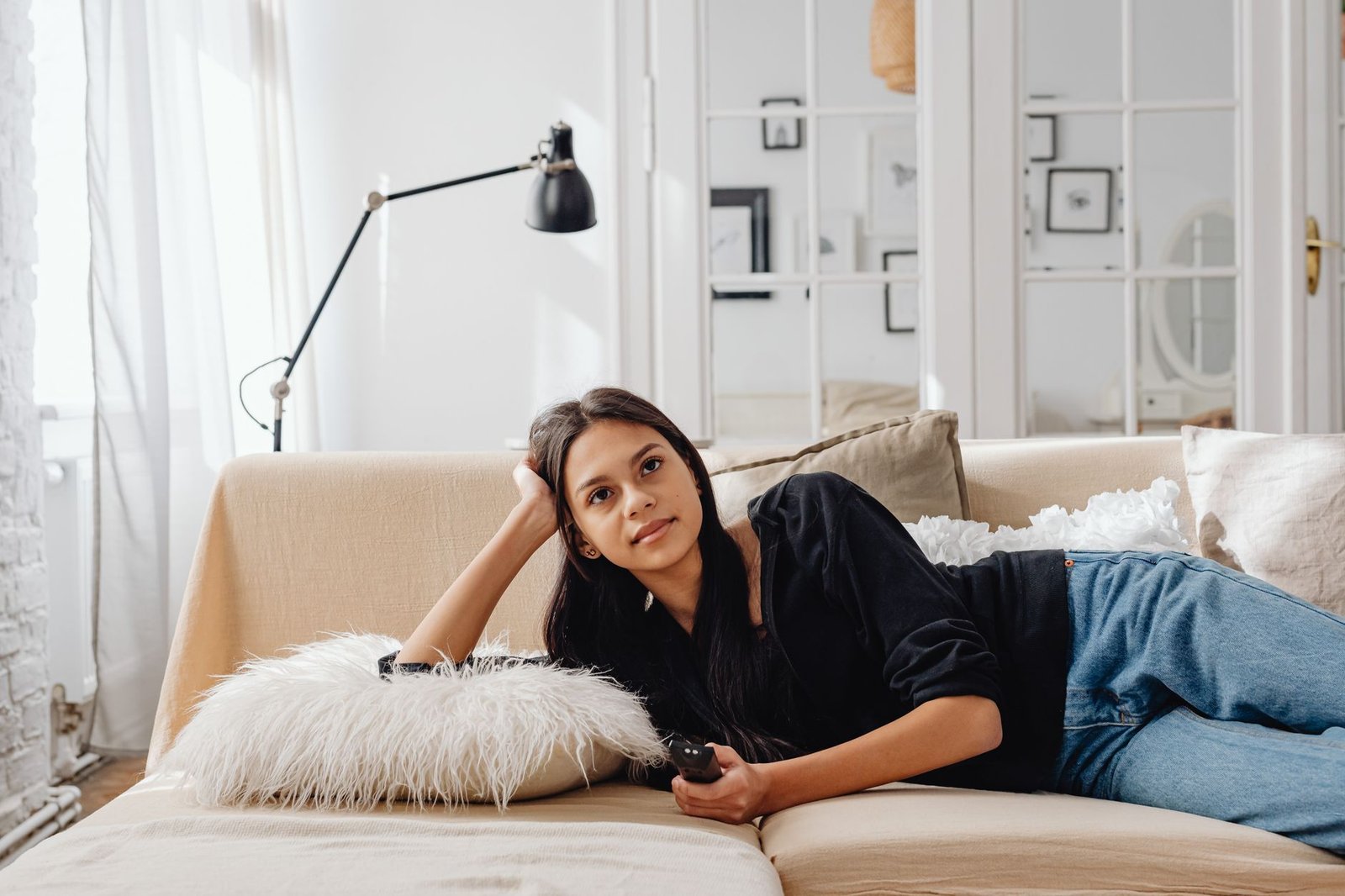 Relaxing at home while adding up the monthly streaming subscription total