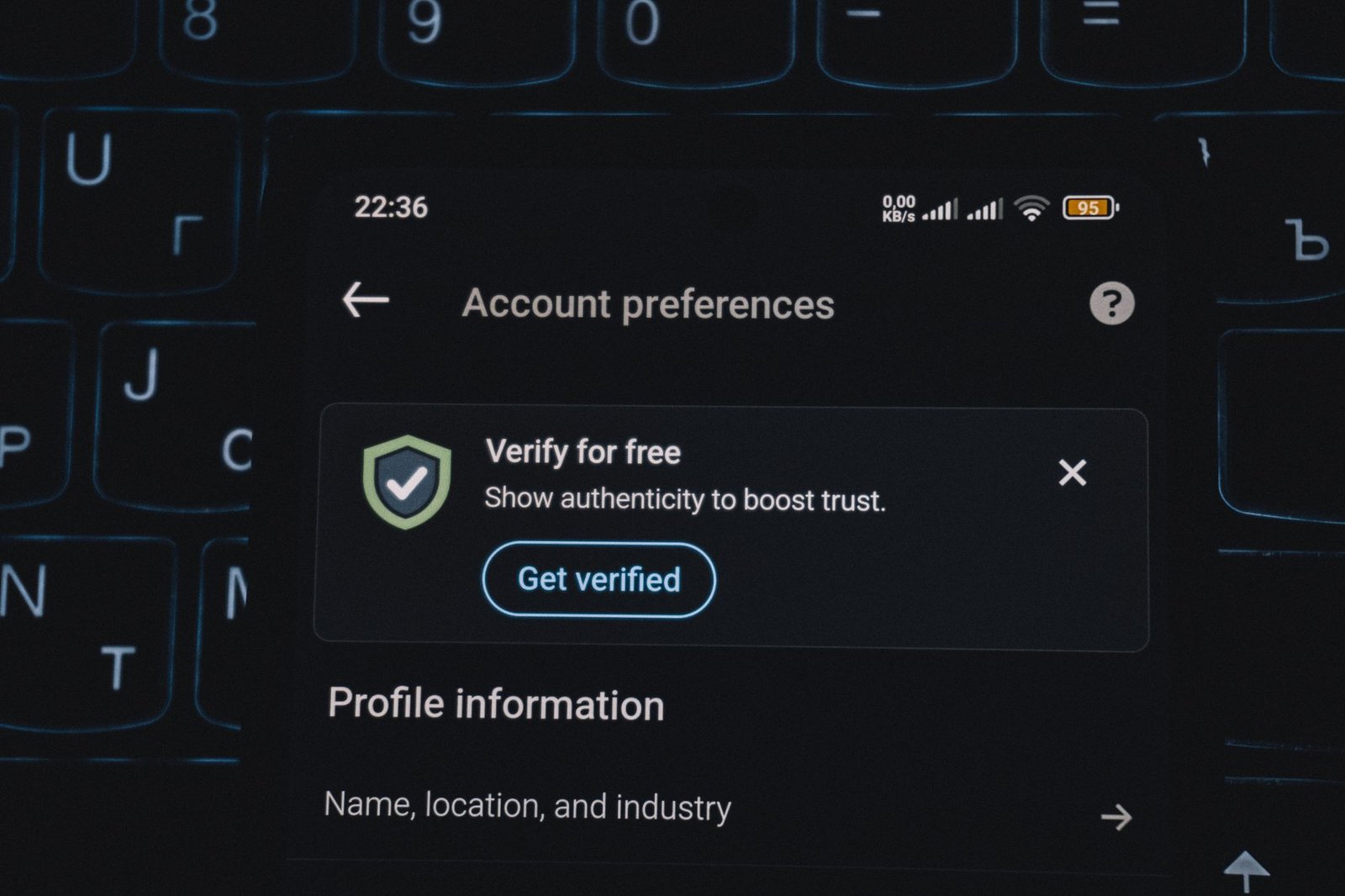 Meta Verified badge on an Instagram creator profile