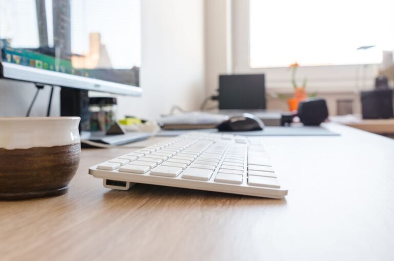 Windows 10 still safe in 2026: a clean modern desktop PC on a home office desk